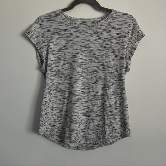 Lululemon Gray and White Active Wear Short Sleeve Shirt-Women’s - Picture 2 of 7